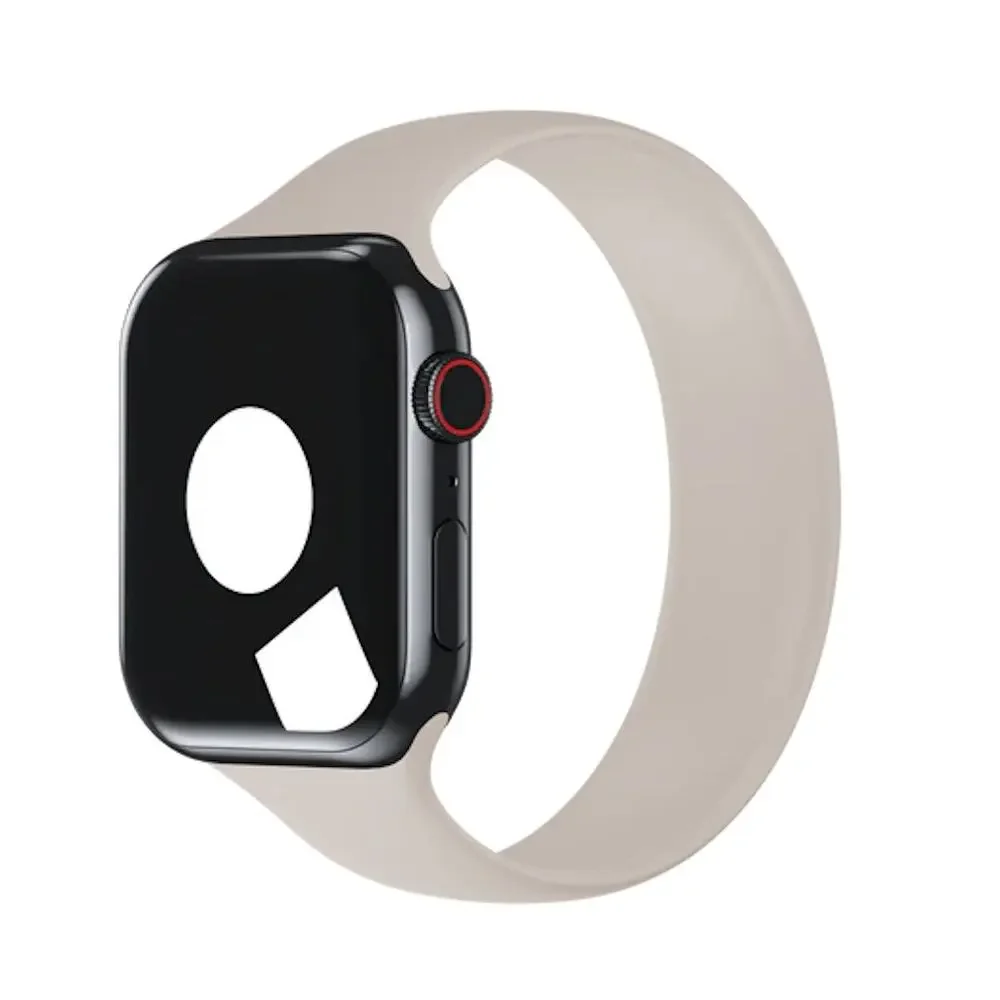 Apple Watch Solo Loop Band 45mm Starlight Beige Size 4 Liquid Silicone